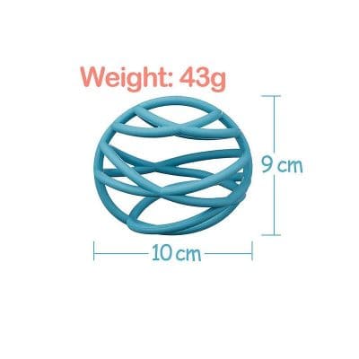 Colorful silicone massage ball, lightweight 43g, 10cm diameter and 9cm height, ideal for hand therapy and stress relief, from Monalisa Medical Store.