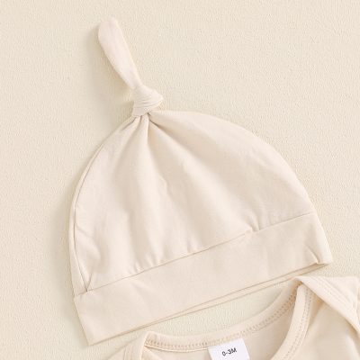 Soft baby hat and onesie set, organic cotton newborn clothes,Monalisa Store.