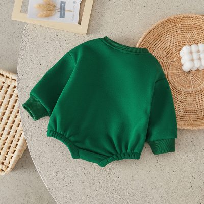 Eco-friendly baby sweatshirt, green toddler clothing, organic cotton children’s apparel, Monalisa Store kids fashion, sustainable kidswear for outdoor activities.