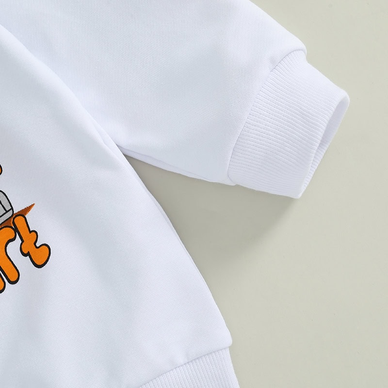 Comfortable white sweatshirt with Monalisa Medical branding, perfect for medical professionals and staff uniforms.