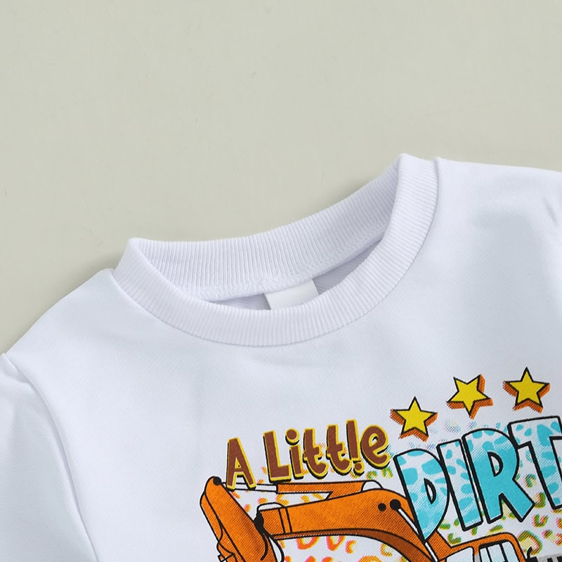 A Little Detective graphic t-shirt for kids with colorful star and magnifying glass design, perfect for children's casual wear and playful fashion.