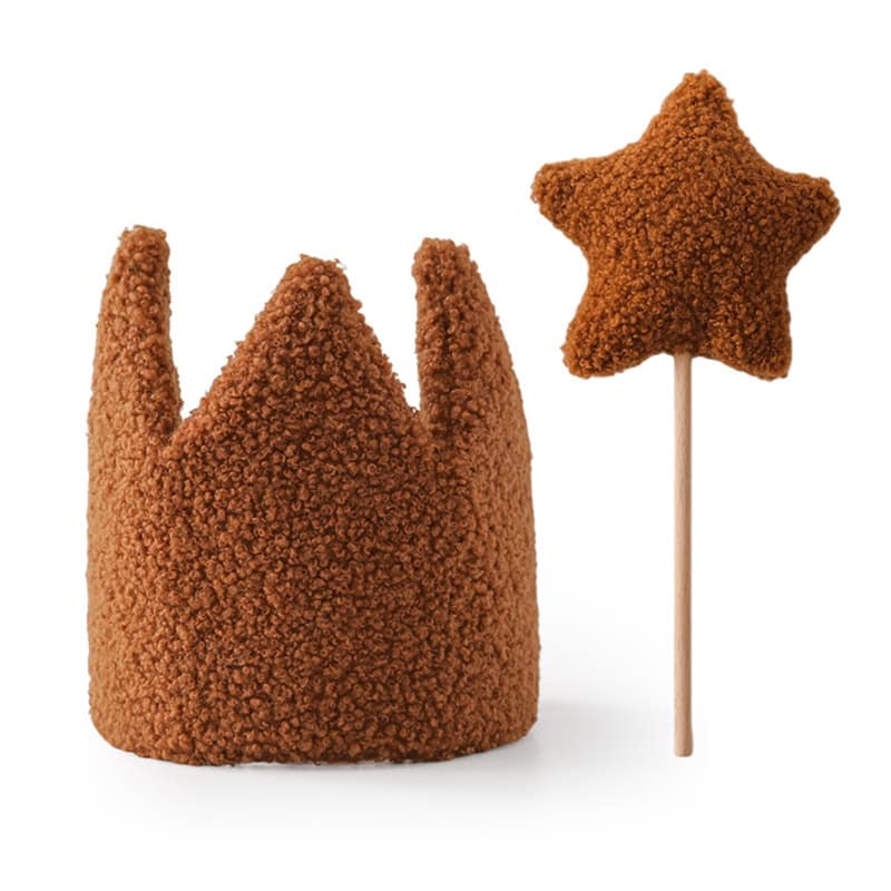 2pcs Crown Set Brown