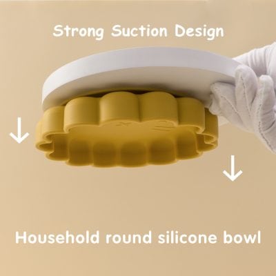 Silicone bowl with strong suction design, perfect for household use, enhancing convenience and stability. Ideal for kitchen, dining, and food storage solutions.