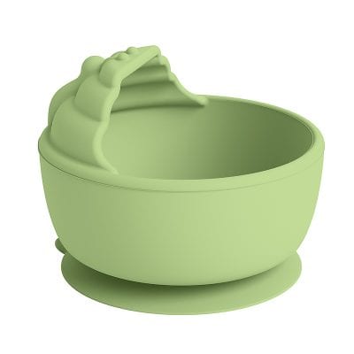 Bright green eye care storage container with a lid designed for optical accessories and contact lens supplies.