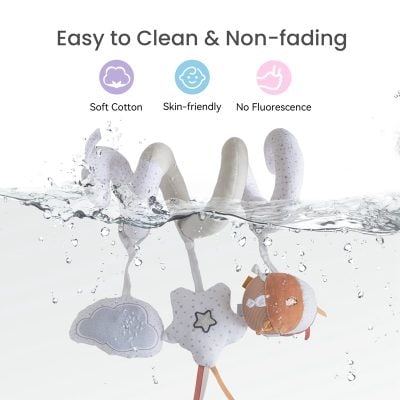 Soft cotton, skin-friendly, non-fading baby teethers and toys, easy to clean and safe for delicate skin, perfect for infant teething and sensory development.