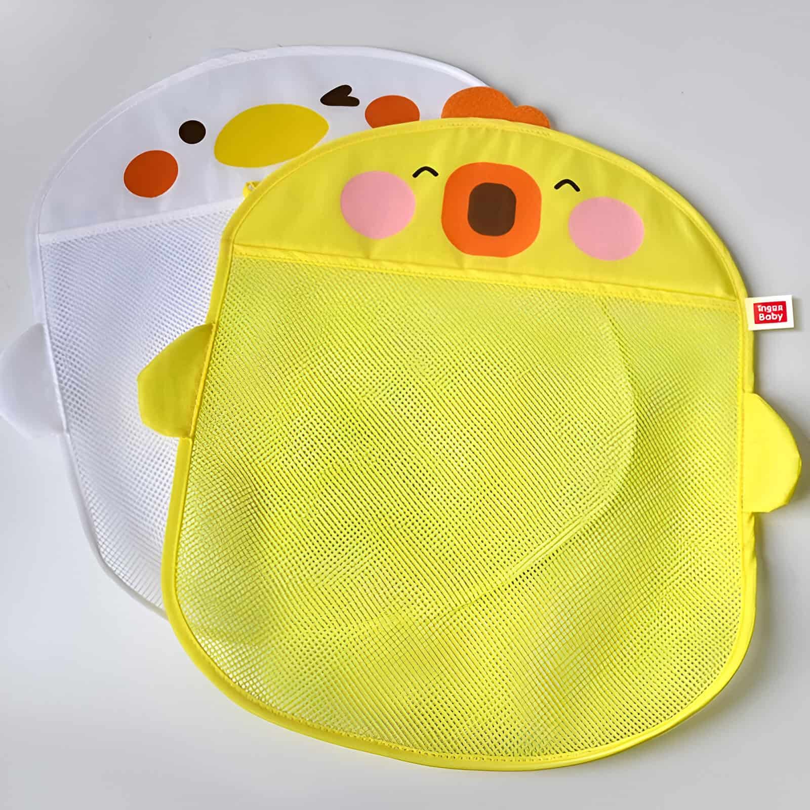 Bright yellow baby bath visor with cute koala face design, waterproof PVC material, ideal for preventing water and shampoo from entering baby's eyes during bath time, from Monalisa Store.