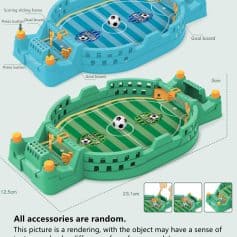 Blue tabletop soccer game with goal and scoring features for kids, perfect for family fun and improving motor skills, available at Monalisa Medical Store.