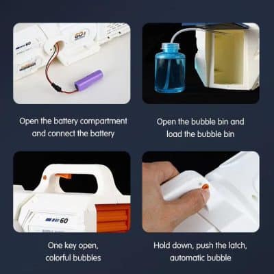 Battery compartment opening for battery connection and charging process.