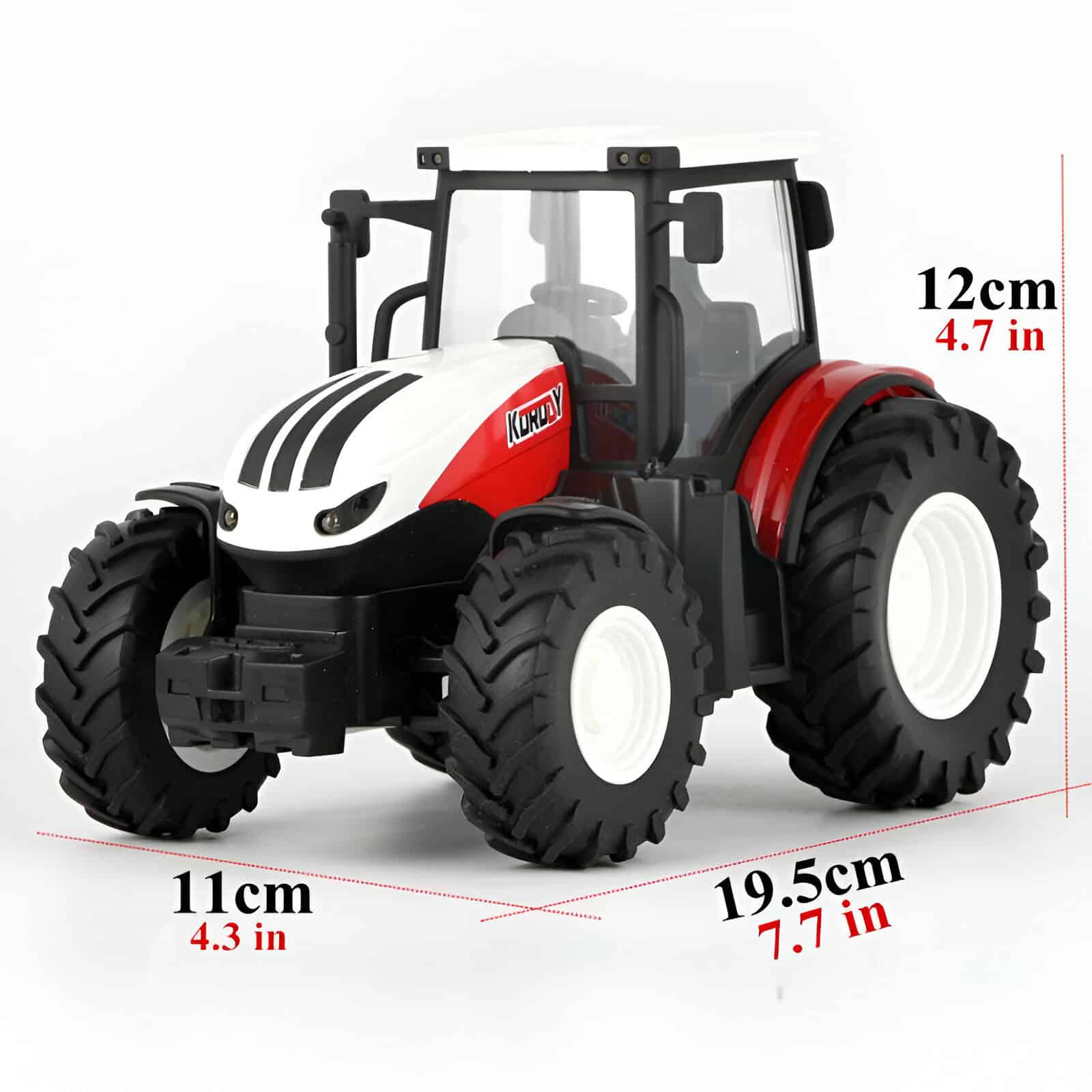 Car toy tractor model with large tires, ideal for children’s outdoor play, featuring realistic design and vibrant colors; perfect for educational and entertainment purposes.