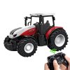 Remote-controlled toy tractor suitable for children and toddlers, realistic design with adjustable features, ideal for outdoor play and learning about farming equipment.