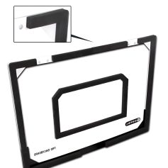 Portable basketball shooting target for gym and recreational use.