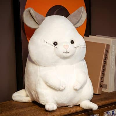 Cute plush mouse toy with soft fur and adorable face, perfect for home decor or children's gifts. Ideal for adding a touch of charm to your living space.