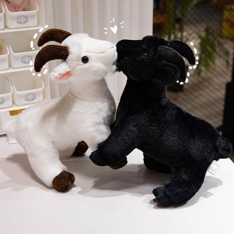 Goat and dog plush toys for kids, adorable stuffed animals for children’s gifts, soft and cuddly animal plushies from Monalisa Store for boys and girls, perfect for play and collection.