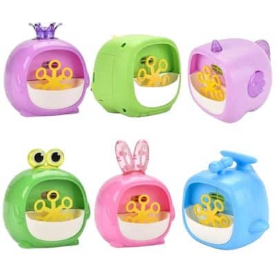 Colorful plastic animal-shaped tape dispensers for kids, bubblegum pink, lime green, lavender purple, pastel pink, sky blue, fun animal designs including frog, rabbit, pig, and more, ideal for children’s craft and stationery use.