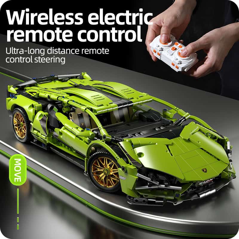 High-quality wireless electric remote control Lamborghini model, showcasing advanced remote steering and LED lights, perfect for car enthusiasts and collectors.