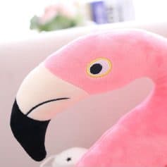 Flamingo plush toy, pink stuffed animal, soft decorative flamingo for home decor, ideal gift, nursery decoration, colorful plush flamingo, cozy and cute tropical-themed ornament, high-quality fabric, playful accent for kids room.