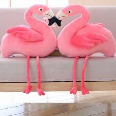 Flamingo plush toys, pink stuffed animal decor, cute sofa accessories, novelty home decor, soft plush flamingo pillows for living room or bedroom.