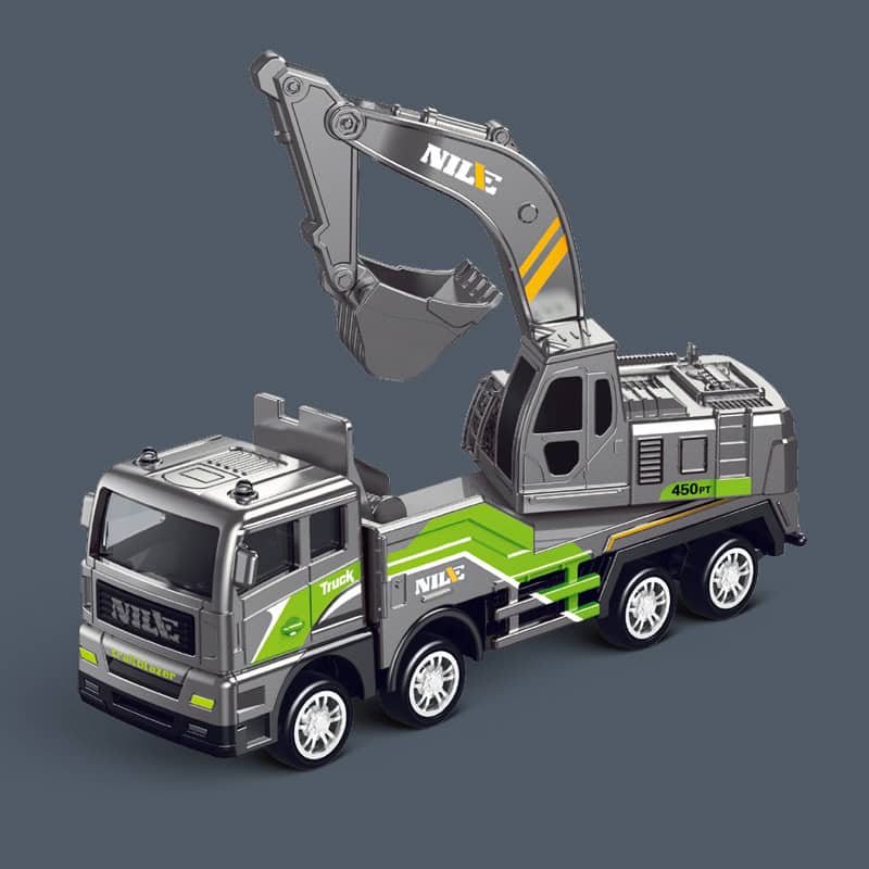 Heavy-duty toy construction truck with a realistic crane, designed for kids who love construction vehicles and building play. Made from durable materials, perfect for educational and imaginative fun.