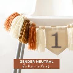 Warm-toned boho tassel garland in neutral, earthy colors, perfect for stylish interior decor at Monalisa Store.