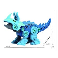 Colorful robotic dinosaur building block toy model for kids, educational STEM construction set, perfect for developing creativity, motor skills, and STEM learning at Monalisa Store.