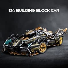 1. alt text: detailed image of a 1:14 scale building block race car model, showcasing intricate design and realistic features. ideal for car enthusiasts and LEGO collectors.
