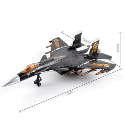 Colorful remote control fighter jet toy designed for children and enthusiasts, measuring 23cm in length and 16.5cm in wingspan, great for aerial battles and adventure play.