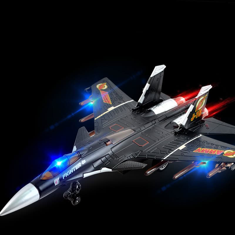 F-15 Eagle fighter jet toy with LED lights and missile accessories, suitable for children and aviation enthusiasts, available at Monalisa Store.
