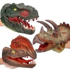 Colorful dinosaur masks for kids, including T-Rex and Triceratops, perfect for dress-up, parties, and imaginative play, from Monalisa Store.