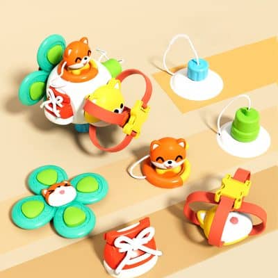 Colorful children's educational toys with animal and butterfly shapes, perfect for early learning and fine motor skills development at Monalisa Medical Store.