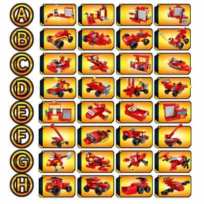 Combine lego fire truck building blocks, firefighting vehicle, rescue fire truck model, emergency fire truck set, educational toy fire truck.