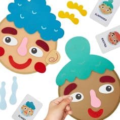 Fun sensory face craft activity for kids, colorful and engaging educational toy for emotional recognition and social skills development at Monalisa Store.