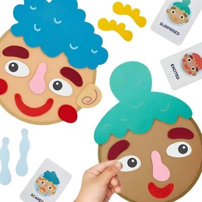 Fun sensory face craft activity for kids, colorful and engaging educational toy for emotional recognition and social skills development at Monalisa Store.