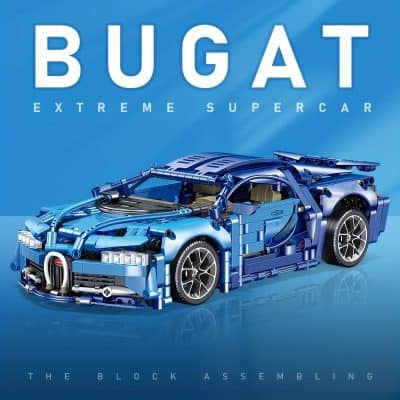 Bugatti supercar LEGO model on Monalisa Medical Store website.