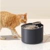 Modern cat water fountain for pet hydration, sleek black design for healthy and clean drinking water, ideal for cats and small animals.