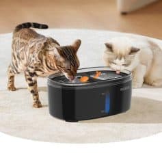 Modern pet water fountain available at Monalisa Store for healthy hydration of cats and small pets, featuring auto circulation and filtration for fresh, clean water.