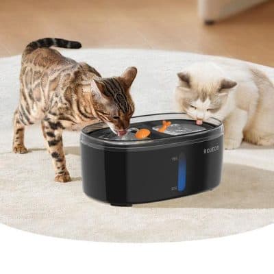 Modern pet water fountain available at Monalisa Store for healthy hydration of cats and small pets, featuring auto circulation and filtration for fresh, clean water.