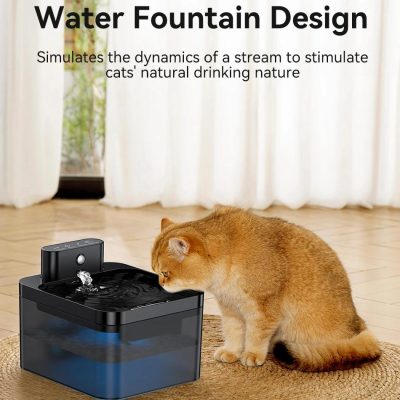 Water Fountain for Cats with LED Light, Auto-Filter, and Quiet Operation for Pet Hydration - Monalisa Store.