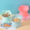 Pet food bowls for cats and dogs, colorful and playful design, ideal for feeding pets, made from durable materials, cute paw print details, perfect for pet owners, home pet accessories.