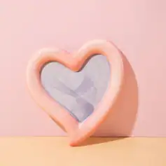 Heart-shaped decor with soft pink tones, ideal for Valentine's Day or romantic settings, adding a charming touch to any interior.