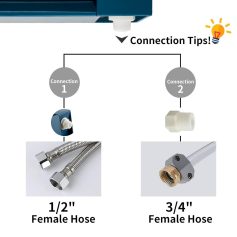 Flexible medical hoses and connection tips for optometry equipment, including 1/2