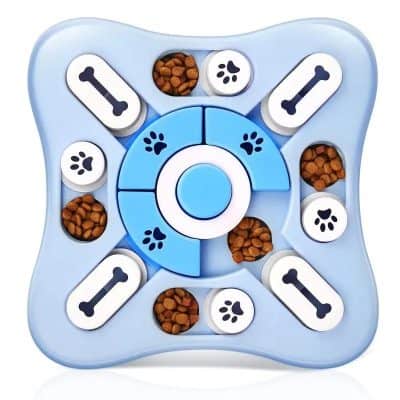 High-tech pet feeder with digital control and compartments for food and treats, designed for convenient pet feeding and nourishment management. Perfect for busy pet owners.