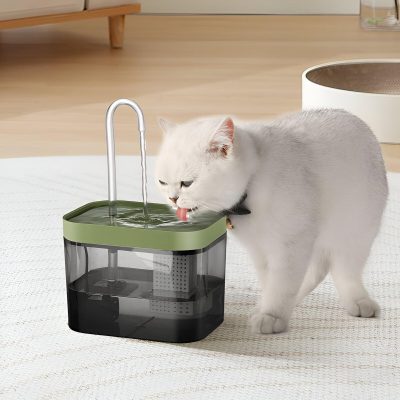 Gentle pet water fountain with adjustable flow, perfect for cats and small animals, promoting hydration and health at Monalisa Store.