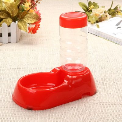 Food dispensing pet bowl with water bottle, pet feeder, automatic water dispenser for pets, pet feeding accessories, Monalisa Store.