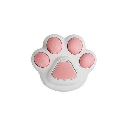 Pink paw-shaped massage and skincare device, ideal for relaxing and skin rejuvenation. Perfect for facial and body therapy with gentle, soothing vibrations.