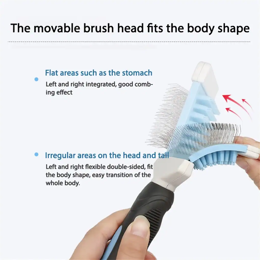 Light blue and black handheld body grooming brush, designed for full-body hair removal and skin care, featuring adjustable brush head for different body areas.