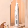 Portable pet grooming tool with sleek white design, easy-to-use controls, and water-resistant features ideal for pet owners seeking convenient grooming solutions.