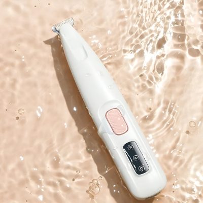 Electric face and body epilator in a bathtub, waterproof design, gentle hair removal, portable skincare device, perfect for smooth skin.