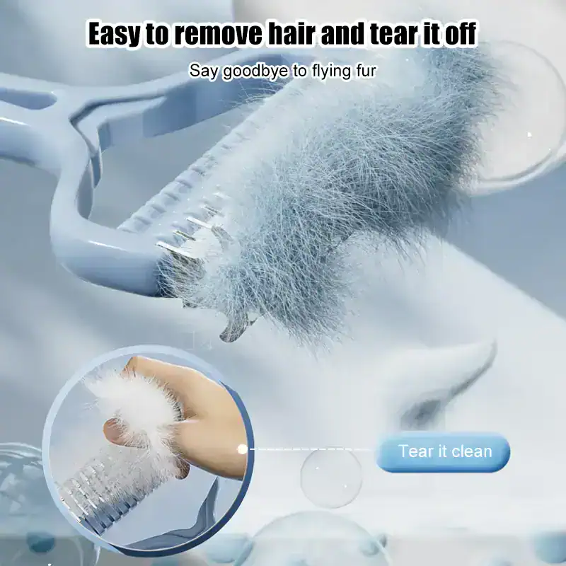 Remove hair and tear it off, easy to use hair removal brush for pet grooming and personal hygiene.