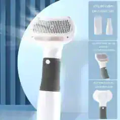 High-quality pet grooming brush with double air blowers for quick hair drying and styling.