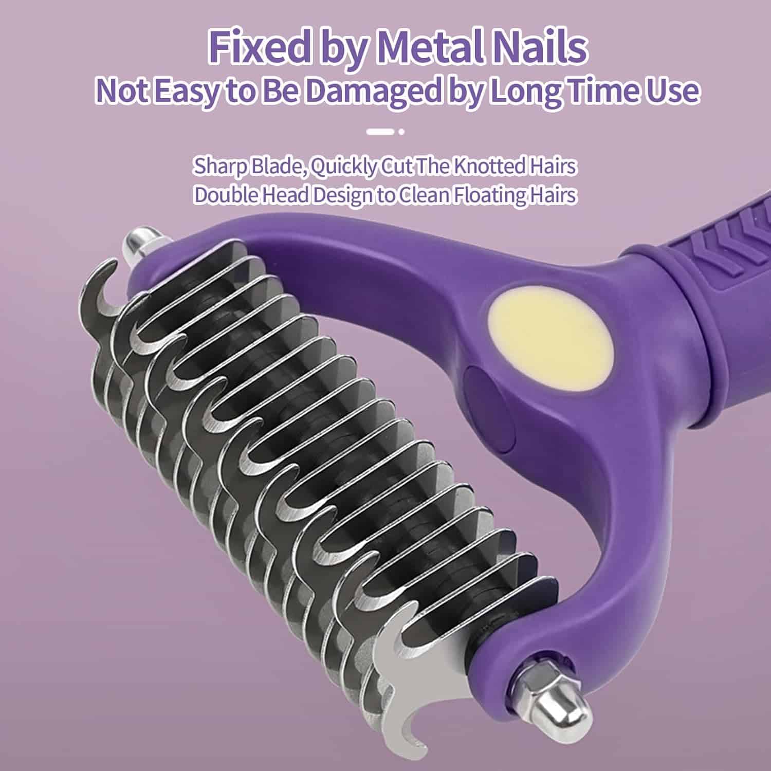 Fixed metal nail clipper for long-lasting, damage-resistant nail grooming with sharp blades and double-head design, perfect for cutting knotted and floating hairs on nails.